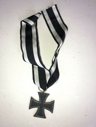 Antique Wwi Germany Imperial German Iron Cross Medal W/ribbon 1813 - 1914 Fw/w