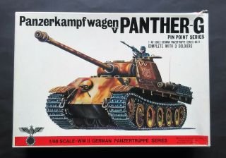 Vintage And Rare 1/48 Bandai German Ww2 Panther G Medium Tank Model Kit