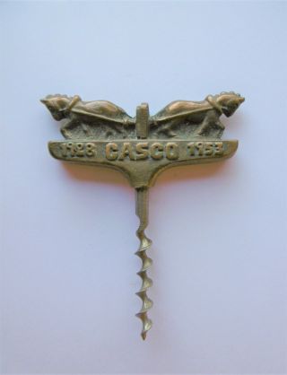 Antique Art Deco Swedish Bronze Corkscrew - Casco Glue Add - Made 1953.  Rare.