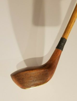 Antique Hickory Shaft A.  G.  Spalding Bros Dundee Driver.  Restored Play Ready.