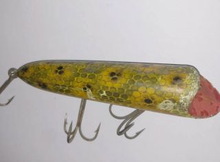 Early Vintage Heddon Wiggle King In Rare Frog Scale LQQK 3