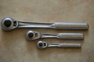 Rare Craftsman Ratchet Set - 1967 Patent With Part Number 1/2,  3/8 And 1/4 Inch