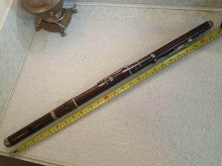 Antique Old Vintage Wood Flute.  26 " Long Woodwind Musical Instrument
