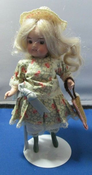 Jeannie Di Mauro 7 1/2 " Porcelain China Girl Doll Signed And Numbered