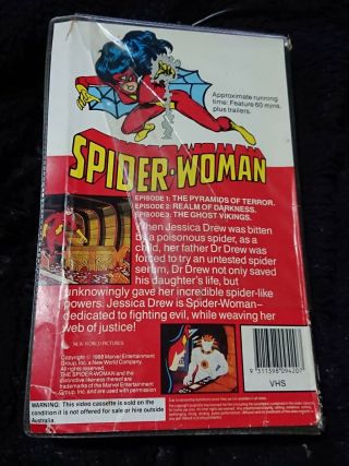 The SPIDER - WOMAN VOL.  1 MARVEL VHS cassette RARE 1988 2
