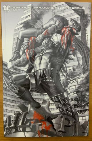 Dc Tales From Dark Multiverse Death Of Superman 1 Buymetoys B&w Variant Rare