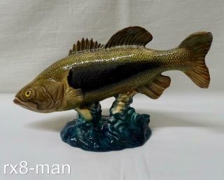 Rare Vintage Beswick Large Mouthed Black Bass Fish Model No.  1266
