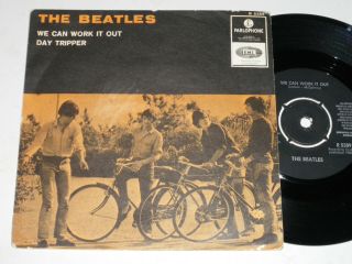 Very Rare The Beatles Single 45 We Can Work It Out Parlophone Sweden Vg,  /exc
