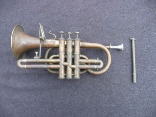 Rare Old French Bb & A Cornet Made Around 1880 - - Great Player