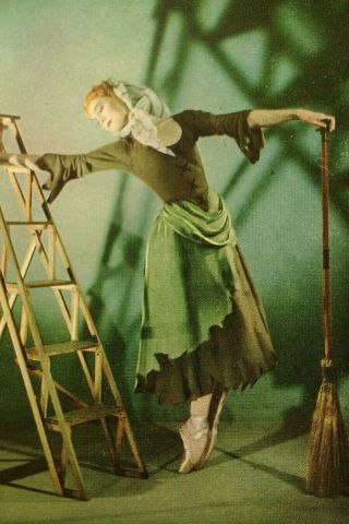 Cinderella Uk Antique Postcard Mid 1900s Rare Moira Shearer Ballet Sadlers Wells