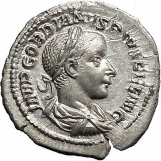 Gordian Iii 238ad Rare Ancient Silver Denarius Roman Coin Security Cult I50014