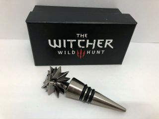 The Witcher 3 Wild Hunt Metal Wolf Wine Bottle Stopper Cork Ps4 Xbox One Rare