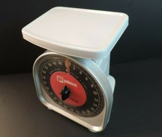 Vintage White Metal Pelouze Portion Control Postal Scales Model YG 450 50lbs 2