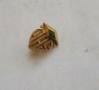 Rare Vintage Antique 1917 Whs High School Pin 14k 14kt Solid Gold Woodside Look