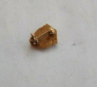 RARE Vintage Antique 1917 WHS High School Pin 14K 14KT Solid Gold Woodside LOOK 3