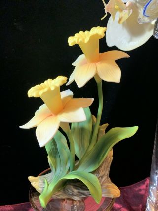Andrea By Sadek Daffodil Flowers Figurine 7 " Tall Rare