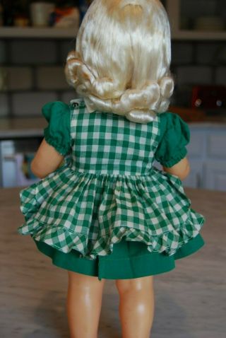 Vintage Terri Lee Doll Clothing - TERRI LEE GREEN SCHOOL DRESS & PINAFORE 3530 J 2