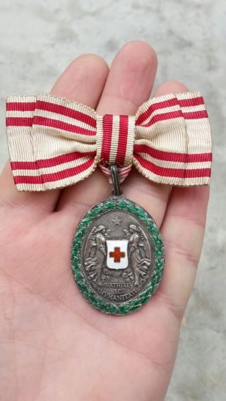 Rr Rare Austrian Ladies’ Red Cross Order Medal Patriae Ac Humanitati 1864 - 1914