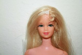 Vintage Barbie Doll 1966 Long Blond Hair Twist And Turn Body Japan