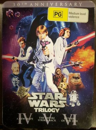 Star Wars Trilogy Theatrical Rare Dvd Steelbook Tin Box Set Ltd Edition