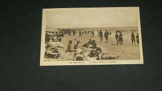 Rare Early Daytona Post Card Circa 1910.  On The Beach