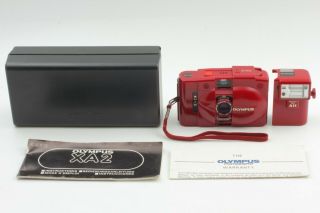[Rare Near MINT] Olympus XA2 Red 35mm Rangefinder Camera,  A11 Flash from Japan 2