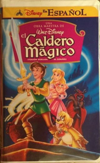 Rare Walt Disney El Caldero Magico Vhs Video Cassette Tape Spanish Espanol Kids