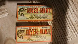 Vintage Heddon River Runt Spook Floater,  Yellow Head/back,  Silver Side Bars