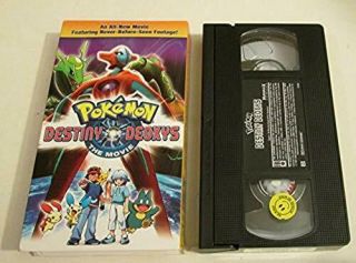 Pokemon Destiny Deoxys Movie Vhs Video Tape 2005 Rare Oop Nintendo Pikachu Go