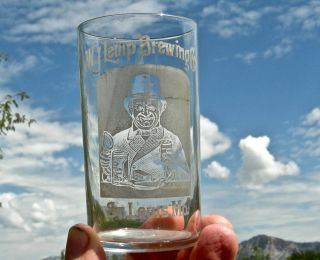 1890s St Louis Missouri Mo " Lemp Brewing Co " Rare Beer Advertising Sample Glass