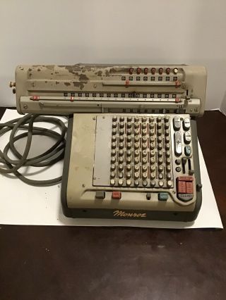 Rare Vintage Monroe Matic Monromatic Calculator Adding Machine Model Csa - 8.