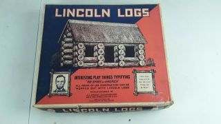 Vintage Lincoln Log Set Historic American Toy Rare Double Set 1920s