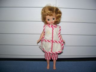 Vintage Betsy Mccall 8 " Doll W/ Rare Mommys Little Helper Outfit & Chemise