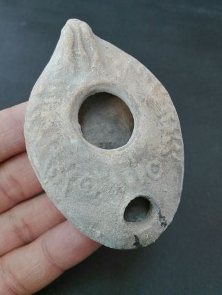 Ancient Roman Oil Lamp Pottery Century Terracotta Antique 200 Ad Clay Rare Old
