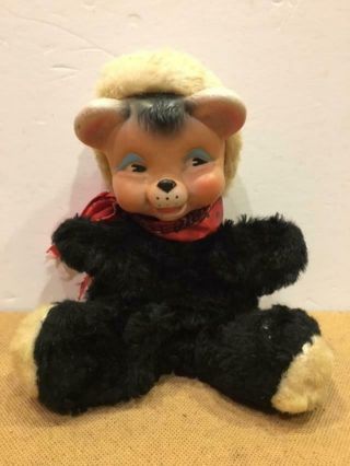 Vintage Rushton Rubber Faced Panda Plush Rare Windup " How Much Is That Doggie? "