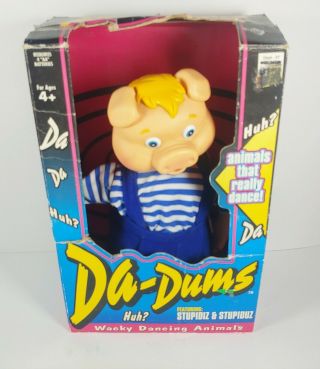 Rare Da - Dums Huh? In Package Vintage Toy Wacky Dancing Animals Pig 1995