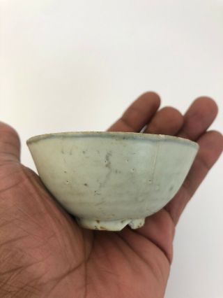 Antique Chinese Blue and White Porcelain Cup Bowl Ming Dynasty - Repaired  2