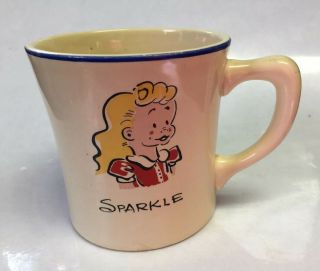 Rare 1950s Homer Laughlin Dick Tracy Comic Characters Sparkle Mugg Junior Cup