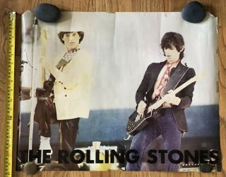 Rare Vintage Rolling Stones Mick Jagger Keith Richards Poster 23 X 18