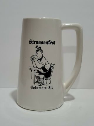 Vintage Mug Beer Stein Rare Stassenfest Columbia Illinois German Style