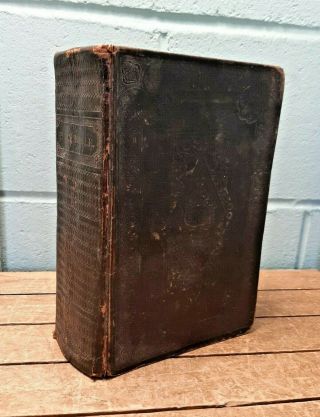 1840 Antique Leather Bound Bible By The British And Foreign Bible Society B1