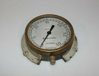 Vintage Antique Jas Morrison Mfg Vacuum Pressure Gauge 0 - 30 Steampunk M33