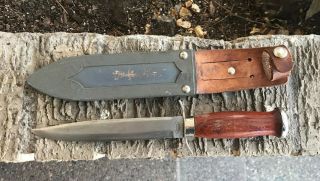 Vintage Erik Frost Mora Hunting Knife With Sheath Made In Sweden (rare Design?)
