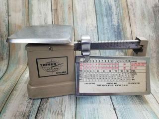 Vintage Triner Scale & Mfg Co Chicago Postage Scale 1981 Certified 1 Lb