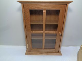 Wood with Glass Door Display Cabinet for Miniatures thimbles Collectibles 2