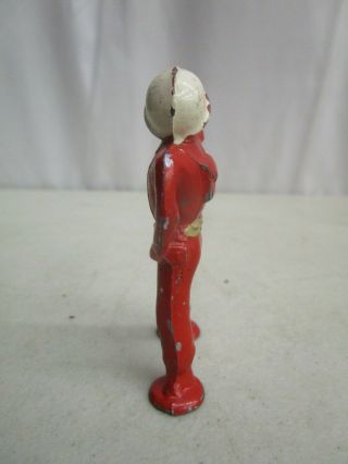 Vintage Barclay/Manoil Pod Foot Lead Soldier SOLDIER W/BUGLE (RARE RED COLOR) 2