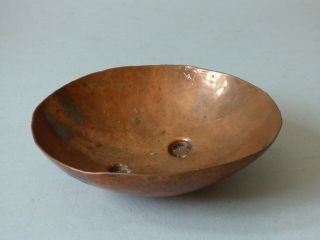 Collectable Arts & Crafts Copper Pin Dish Bowl Dish Trinket Card Plate Uk P