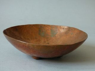 COLLECTABLE ARTS & CRAFTS COPPER PIN DISH BOWL DISH TRINKET CARD PLATE UK P 3