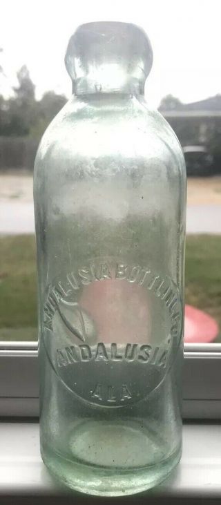 Very Rare Andalusia Alabama Ala Bottling Hutch Hutchinson Bottle