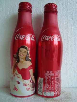 Rare Coca Cola “pretty Woman” Aluminium Bottle From South Korea 2013